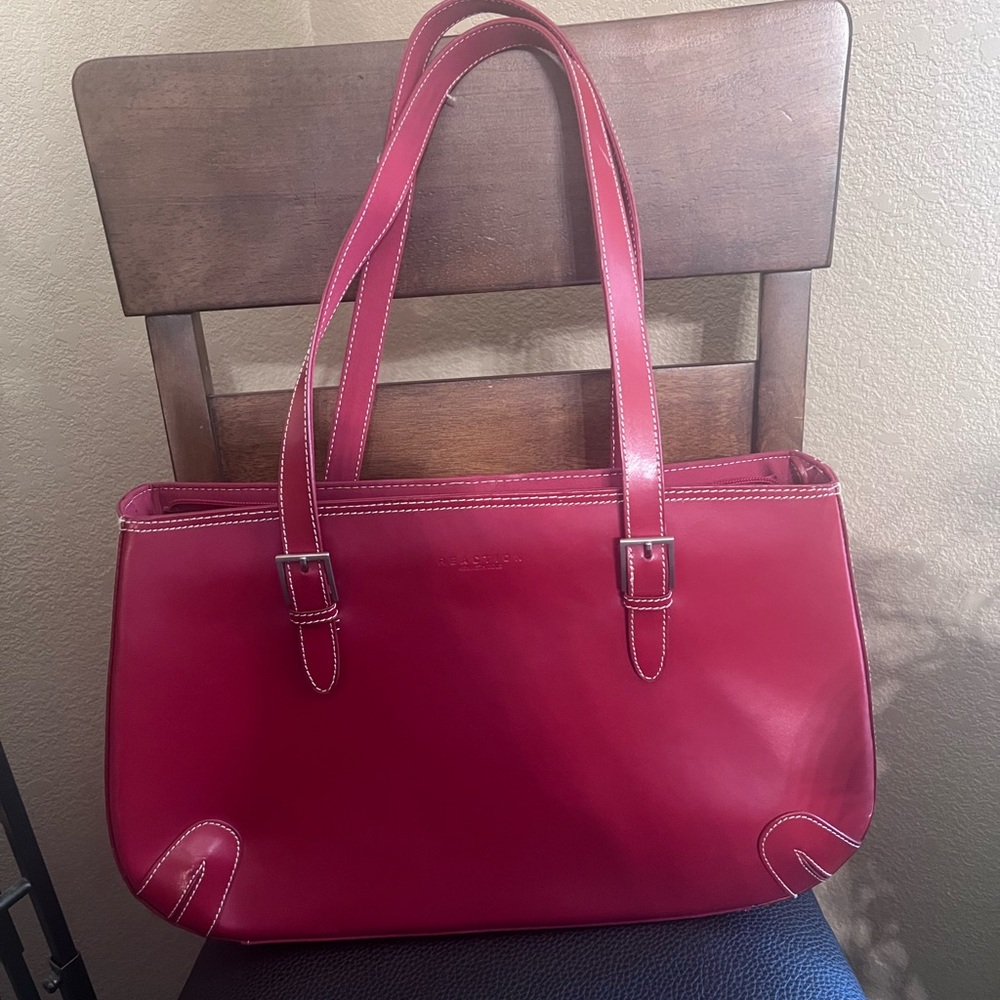 Kenneth Cole Reaction red leather handbag